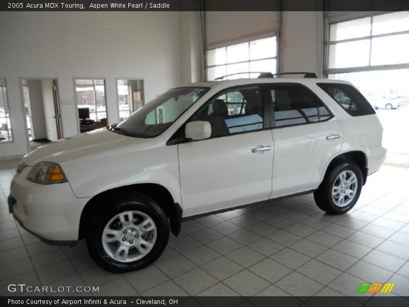Aspen White Pearl / Saddle 2005 Acura MDX Touring