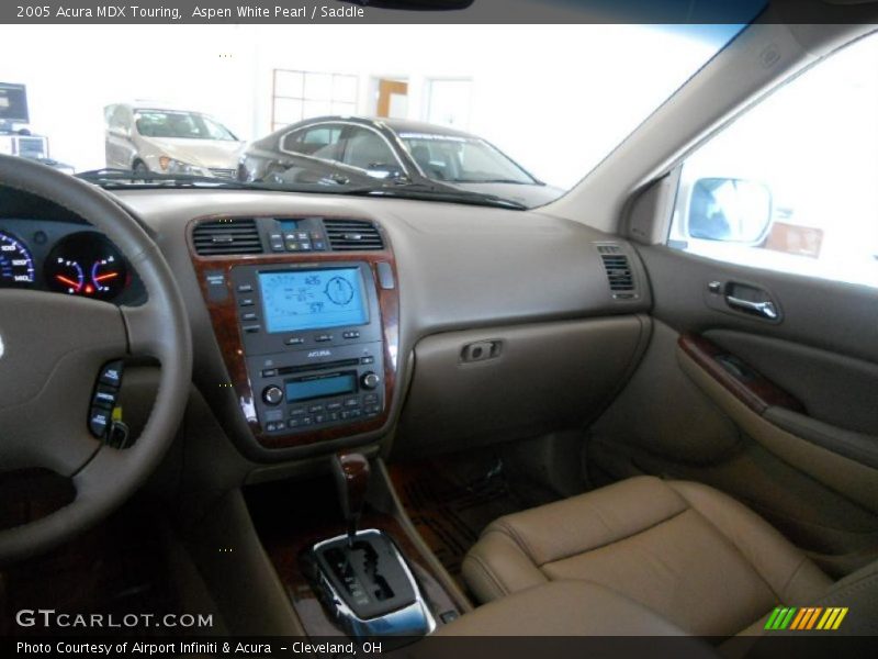 Aspen White Pearl / Saddle 2005 Acura MDX Touring