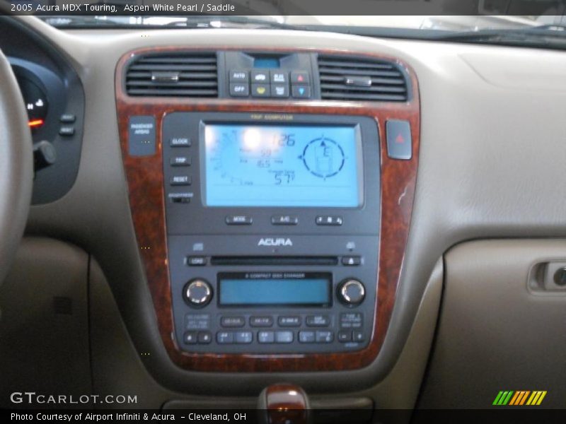 Aspen White Pearl / Saddle 2005 Acura MDX Touring