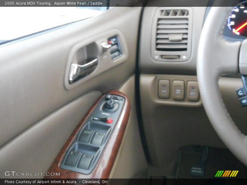 Aspen White Pearl / Saddle 2005 Acura MDX Touring