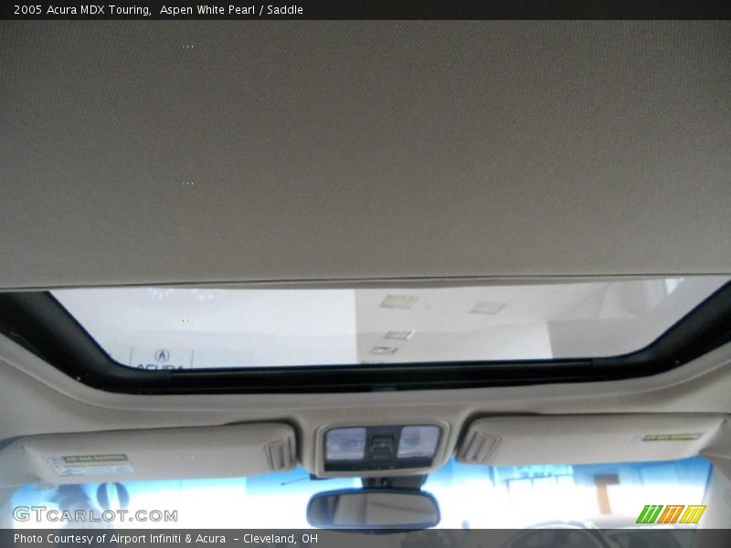 Aspen White Pearl / Saddle 2005 Acura MDX Touring