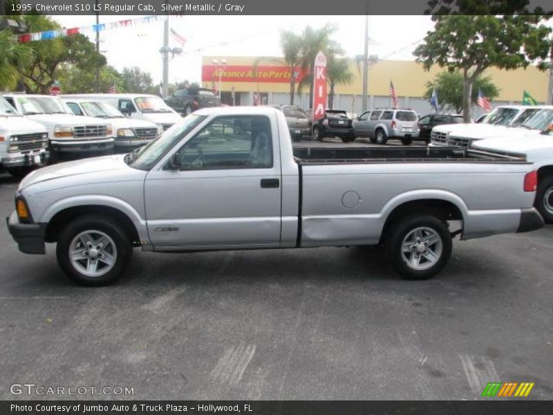 Silver Metallic / Gray 1995 Chevrolet S10 LS Regular Cab