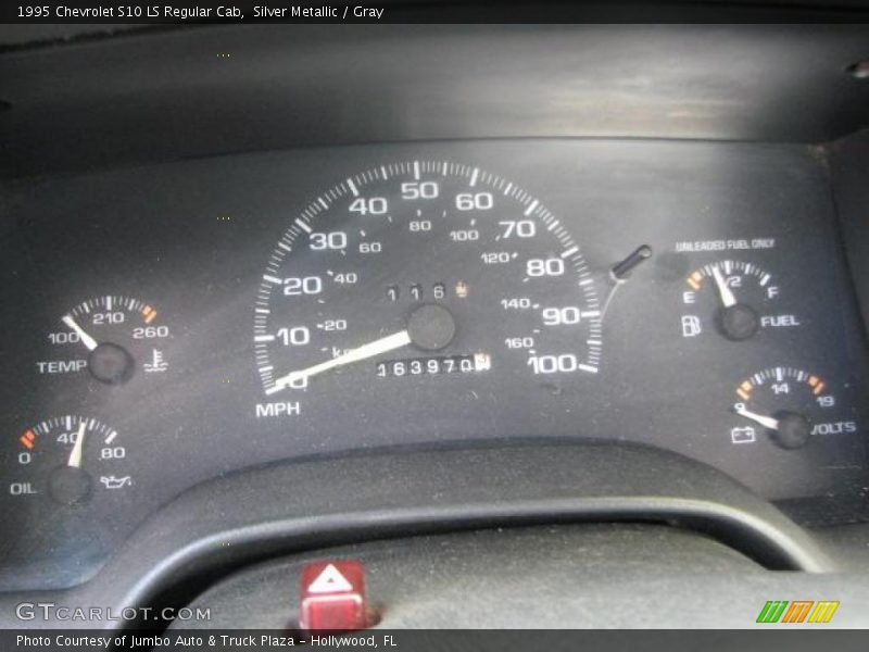 Silver Metallic / Gray 1995 Chevrolet S10 LS Regular Cab