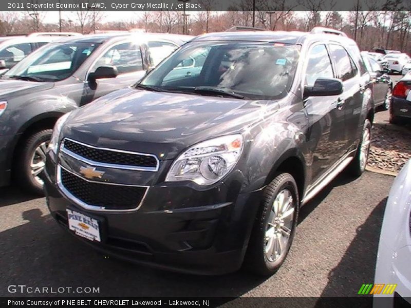 Cyber Gray Metallic / Jet Black 2011 Chevrolet Equinox LT AWD