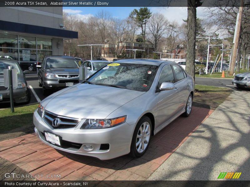 Alabaster Silver Metallic / Ebony 2008 Acura TSX Sedan