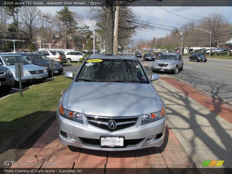 Alabaster Silver Metallic / Ebony 2008 Acura TSX Sedan