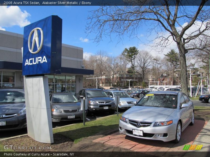 Alabaster Silver Metallic / Ebony 2008 Acura TSX Sedan