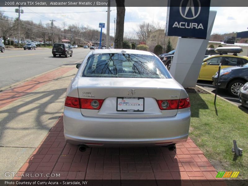 Alabaster Silver Metallic / Ebony 2008 Acura TSX Sedan