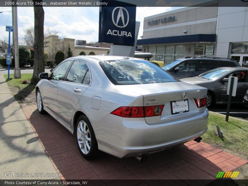 Alabaster Silver Metallic / Ebony 2008 Acura TSX Sedan