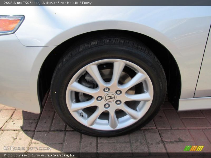 Alabaster Silver Metallic / Ebony 2008 Acura TSX Sedan