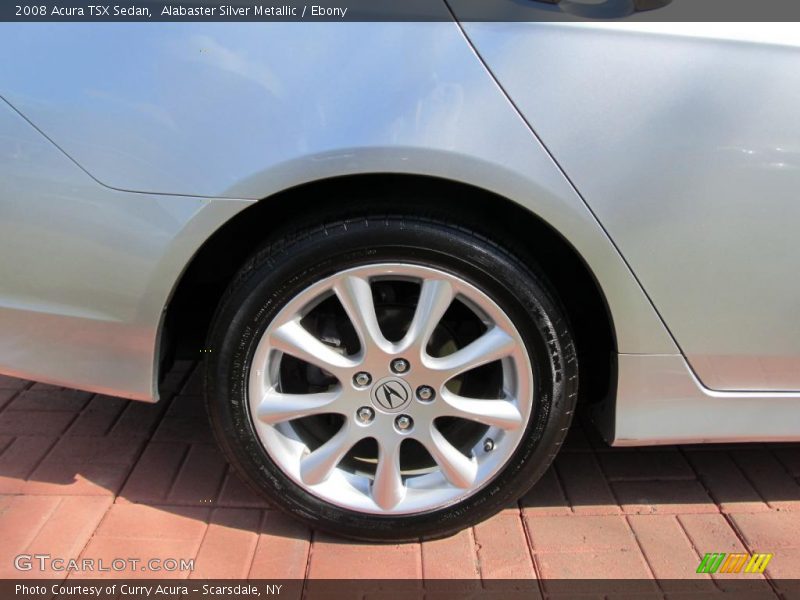 Alabaster Silver Metallic / Ebony 2008 Acura TSX Sedan