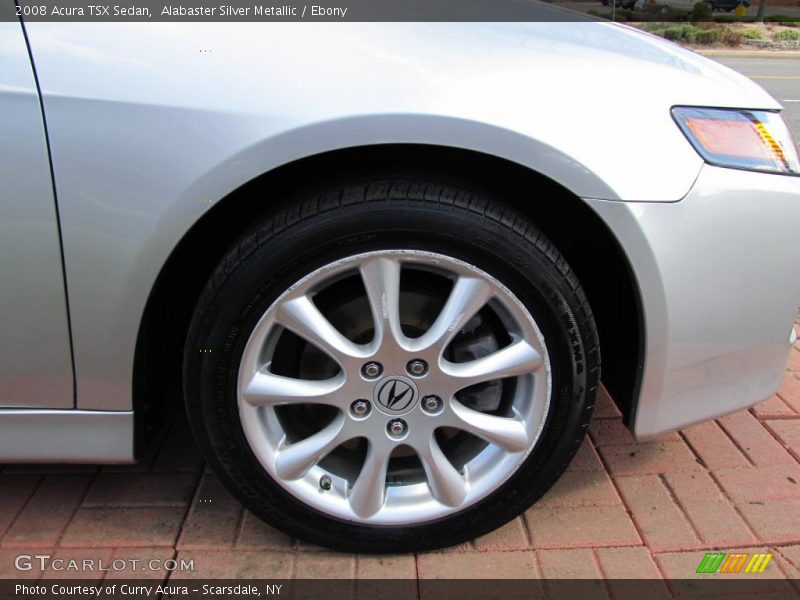 Alabaster Silver Metallic / Ebony 2008 Acura TSX Sedan