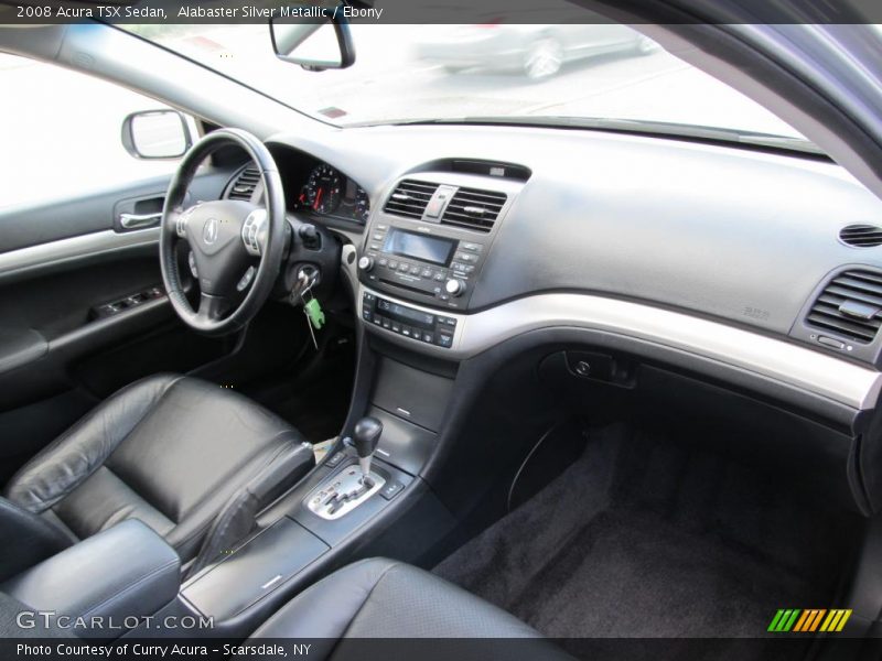 Alabaster Silver Metallic / Ebony 2008 Acura TSX Sedan