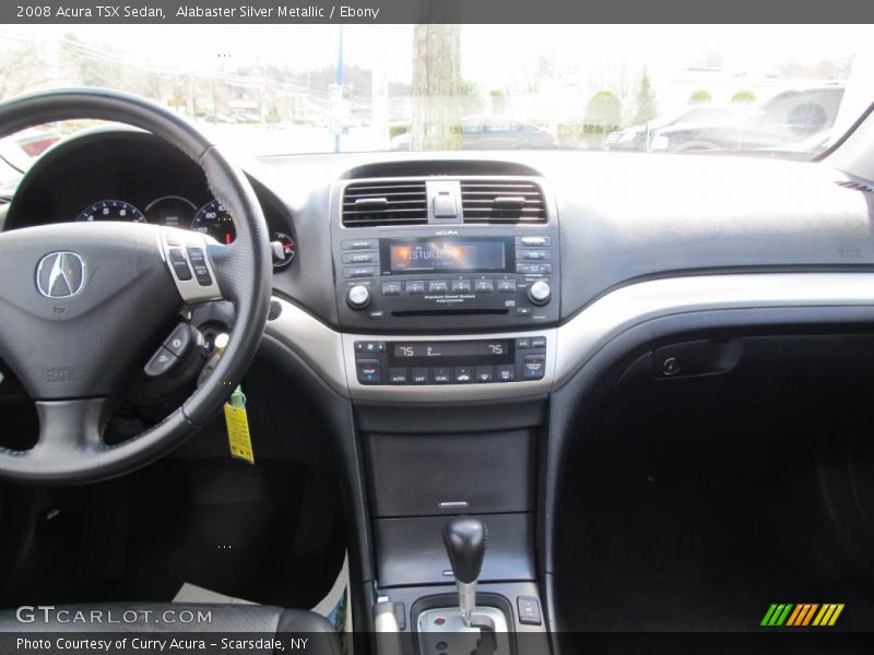 Alabaster Silver Metallic / Ebony 2008 Acura TSX Sedan
