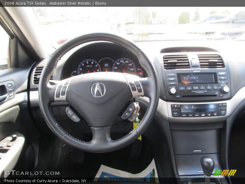 Alabaster Silver Metallic / Ebony 2008 Acura TSX Sedan