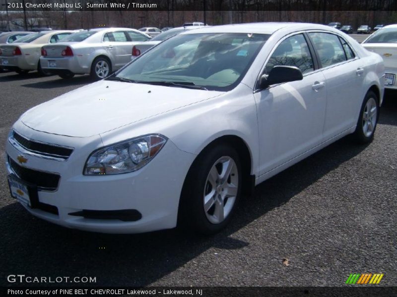 Summit White / Titanium 2011 Chevrolet Malibu LS