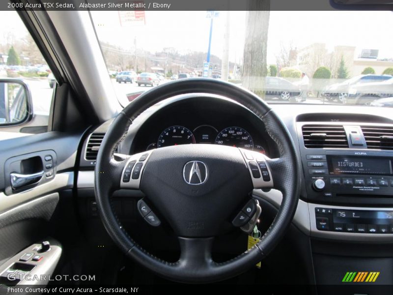 Alabaster Silver Metallic / Ebony 2008 Acura TSX Sedan