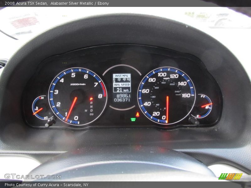 Alabaster Silver Metallic / Ebony 2008 Acura TSX Sedan