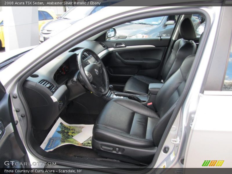 Alabaster Silver Metallic / Ebony 2008 Acura TSX Sedan