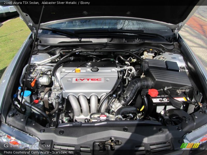 Alabaster Silver Metallic / Ebony 2008 Acura TSX Sedan