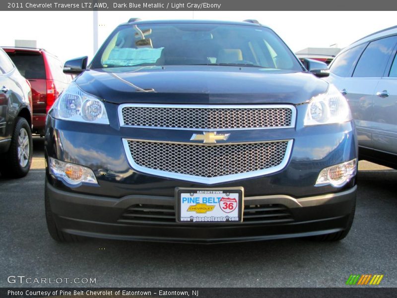 Dark Blue Metallic / Light Gray/Ebony 2011 Chevrolet Traverse LTZ AWD