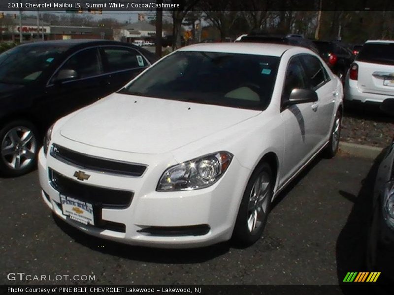 Summit White / Cocoa/Cashmere 2011 Chevrolet Malibu LS