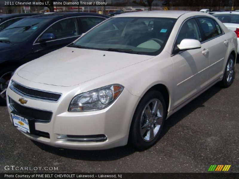 White Diamond Tricoat / Ebony 2011 Chevrolet Malibu LT