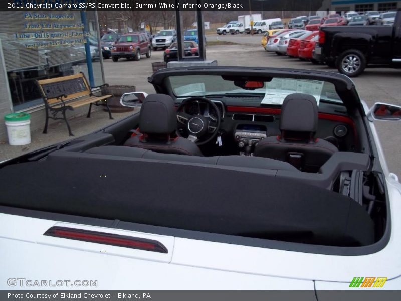 Summit White / Inferno Orange/Black 2011 Chevrolet Camaro SS/RS Convertible