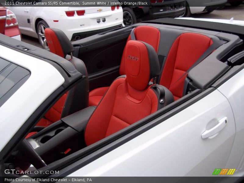 Summit White / Inferno Orange/Black 2011 Chevrolet Camaro SS/RS Convertible