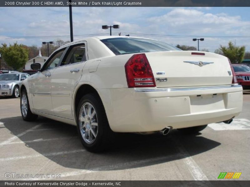 Stone White / Dark Khaki/Light Graystone 2008 Chrysler 300 C HEMI AWD