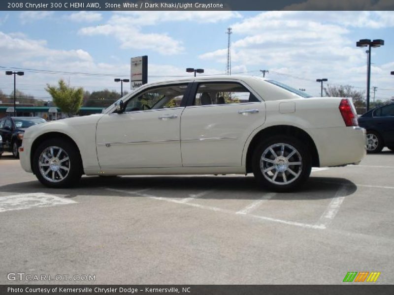 Stone White / Dark Khaki/Light Graystone 2008 Chrysler 300 C HEMI AWD
