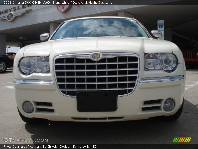 Stone White / Dark Khaki/Light Graystone 2008 Chrysler 300 C HEMI AWD