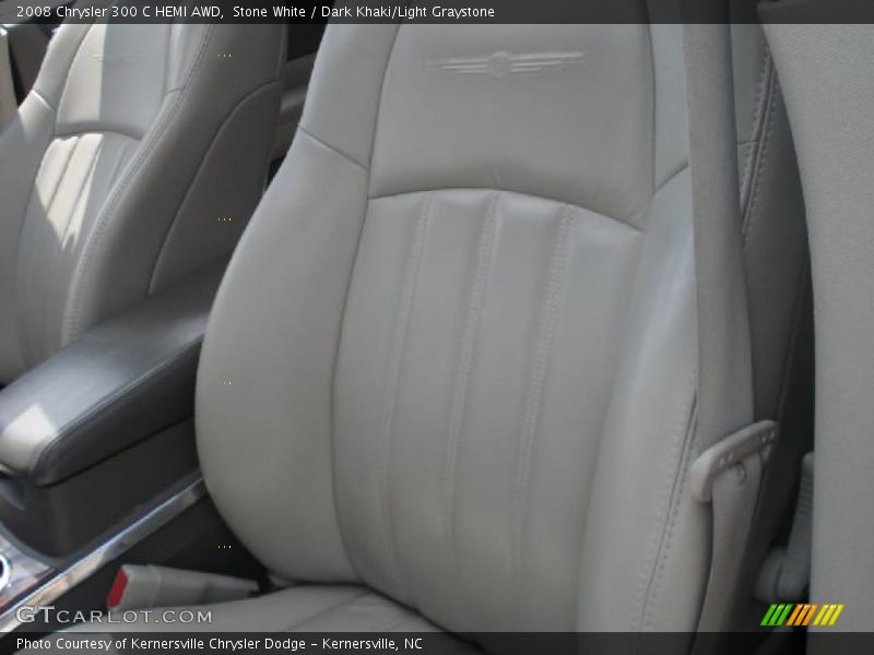 Stone White / Dark Khaki/Light Graystone 2008 Chrysler 300 C HEMI AWD