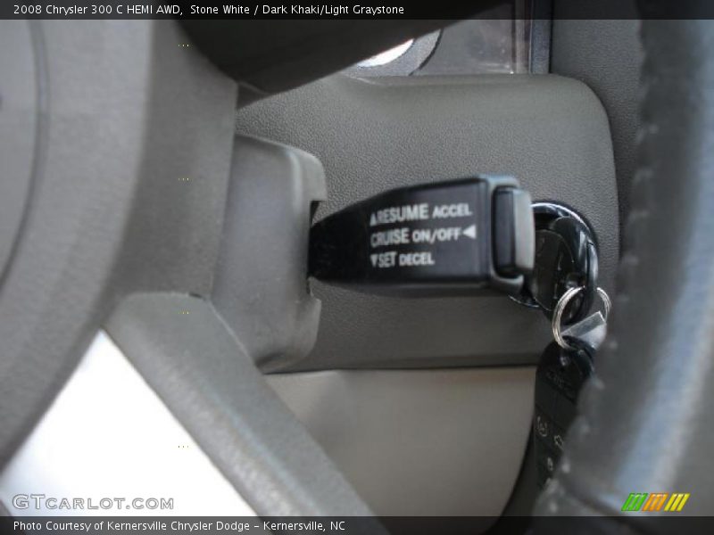Stone White / Dark Khaki/Light Graystone 2008 Chrysler 300 C HEMI AWD