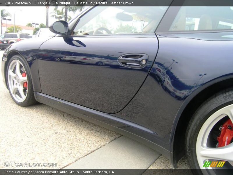 Midnight Blue Metallic / Natural Leather Brown 2007 Porsche 911 Targa 4S