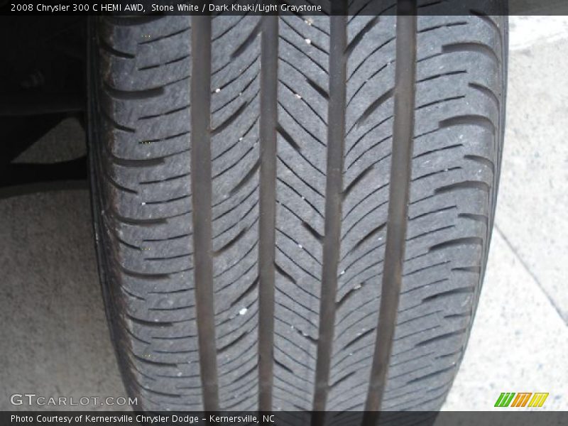 Stone White / Dark Khaki/Light Graystone 2008 Chrysler 300 C HEMI AWD