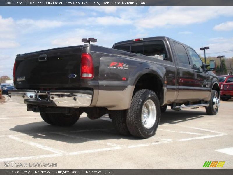 Dark Stone Metallic / Tan 2005 Ford F350 Super Duty Lariat Crew Cab 4x4 Dually