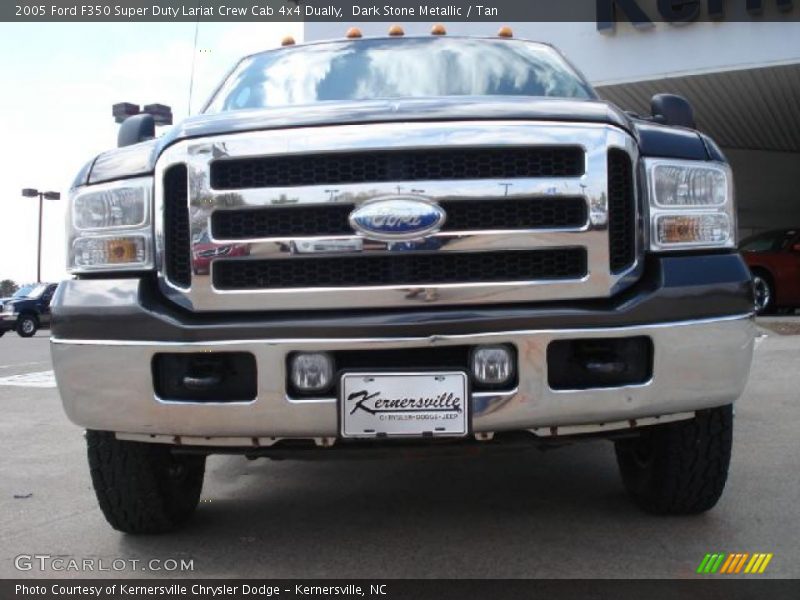 Dark Stone Metallic / Tan 2005 Ford F350 Super Duty Lariat Crew Cab 4x4 Dually