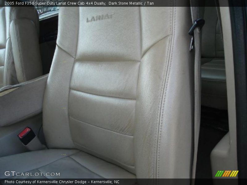 Dark Stone Metallic / Tan 2005 Ford F350 Super Duty Lariat Crew Cab 4x4 Dually
