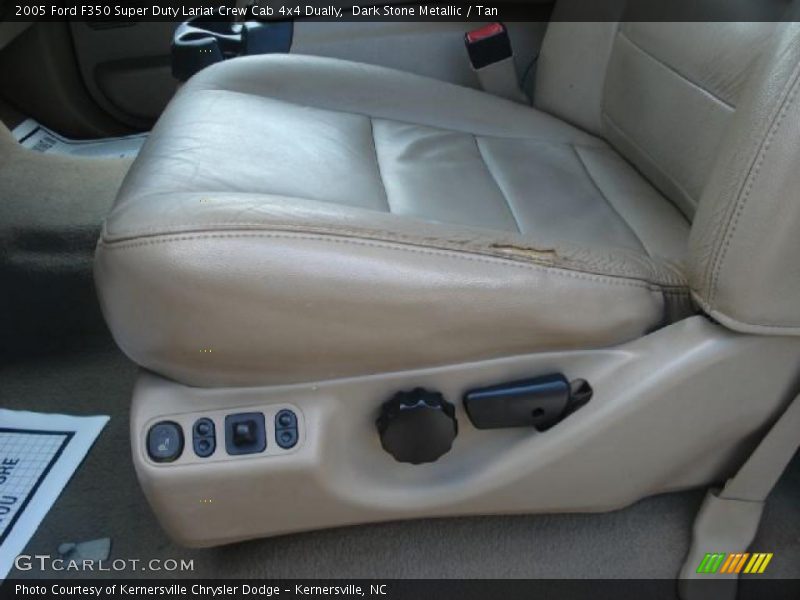 Dark Stone Metallic / Tan 2005 Ford F350 Super Duty Lariat Crew Cab 4x4 Dually