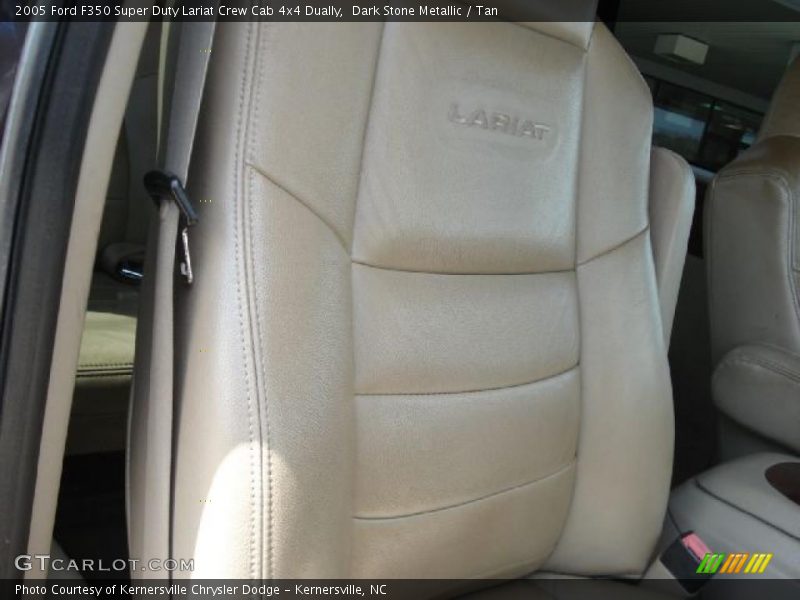 Dark Stone Metallic / Tan 2005 Ford F350 Super Duty Lariat Crew Cab 4x4 Dually