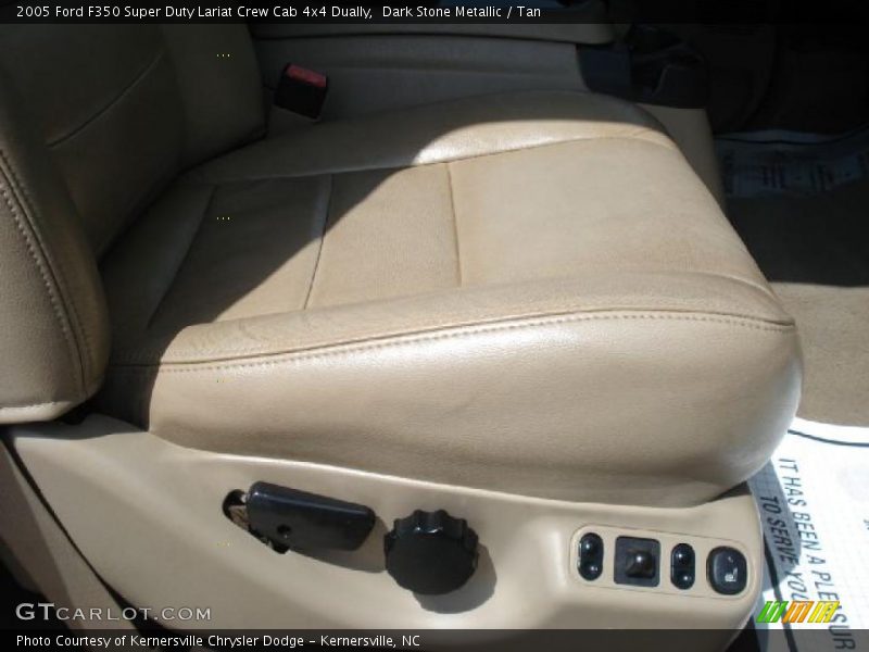 Dark Stone Metallic / Tan 2005 Ford F350 Super Duty Lariat Crew Cab 4x4 Dually
