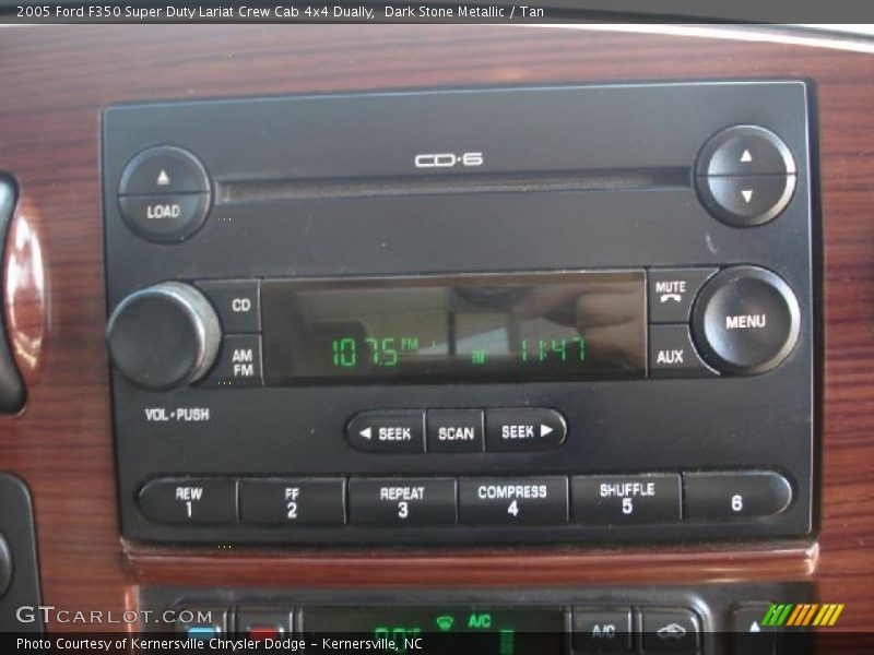 Dark Stone Metallic / Tan 2005 Ford F350 Super Duty Lariat Crew Cab 4x4 Dually