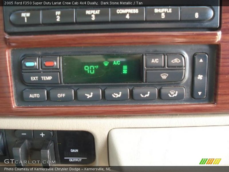 Dark Stone Metallic / Tan 2005 Ford F350 Super Duty Lariat Crew Cab 4x4 Dually