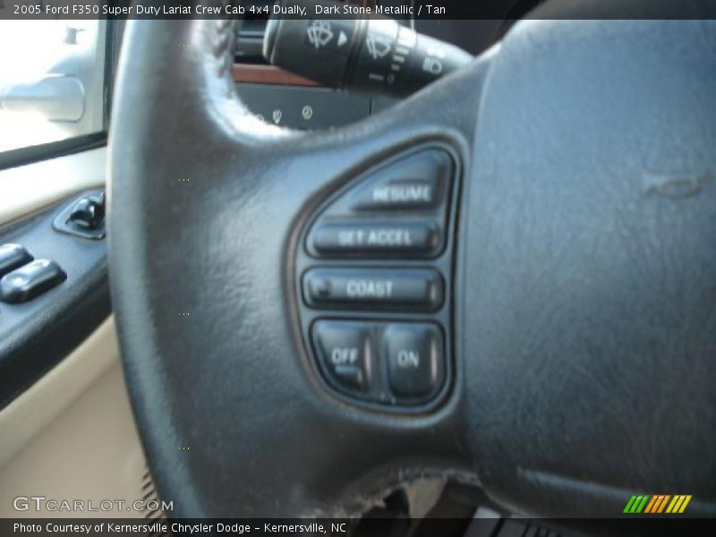 Dark Stone Metallic / Tan 2005 Ford F350 Super Duty Lariat Crew Cab 4x4 Dually