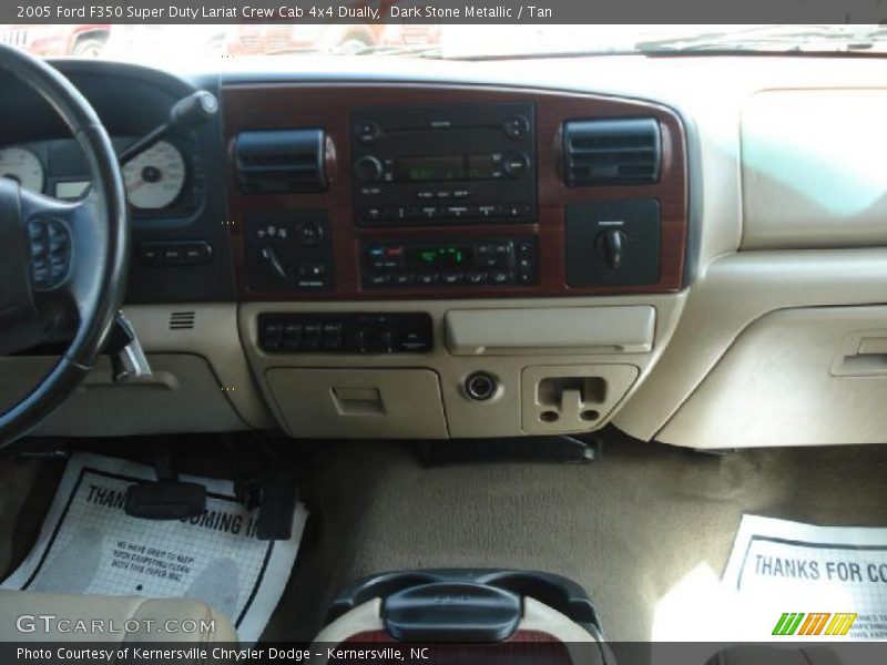 Dark Stone Metallic / Tan 2005 Ford F350 Super Duty Lariat Crew Cab 4x4 Dually
