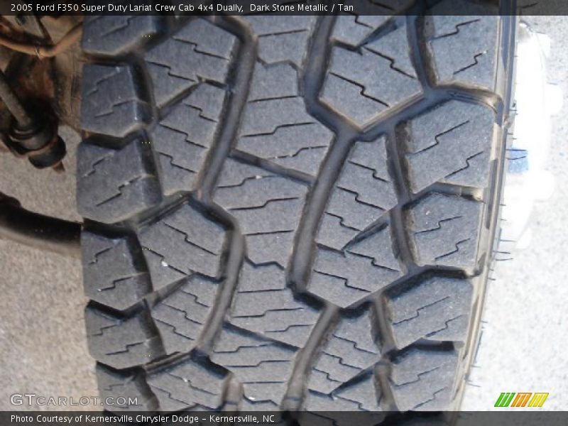 Dark Stone Metallic / Tan 2005 Ford F350 Super Duty Lariat Crew Cab 4x4 Dually