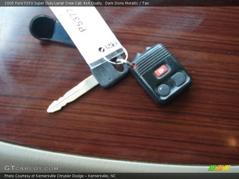 Dark Stone Metallic / Tan 2005 Ford F350 Super Duty Lariat Crew Cab 4x4 Dually