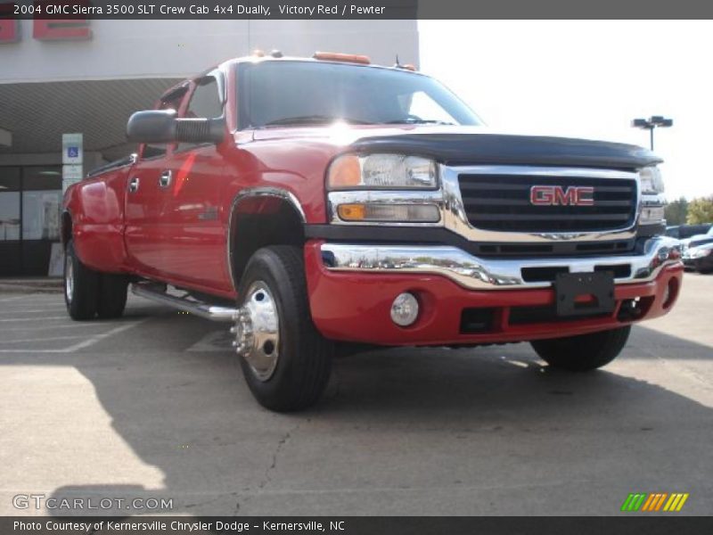 Victory Red / Pewter 2004 GMC Sierra 3500 SLT Crew Cab 4x4 Dually