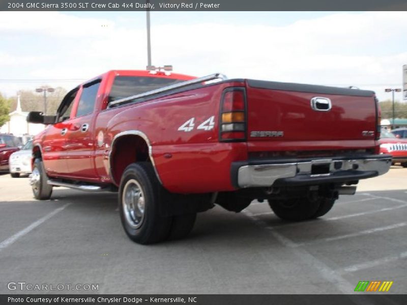 Victory Red / Pewter 2004 GMC Sierra 3500 SLT Crew Cab 4x4 Dually
